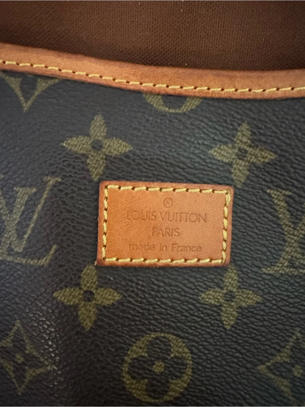 Louis Vuitton Brown Monogram Messenger Bag with Natural Trim
